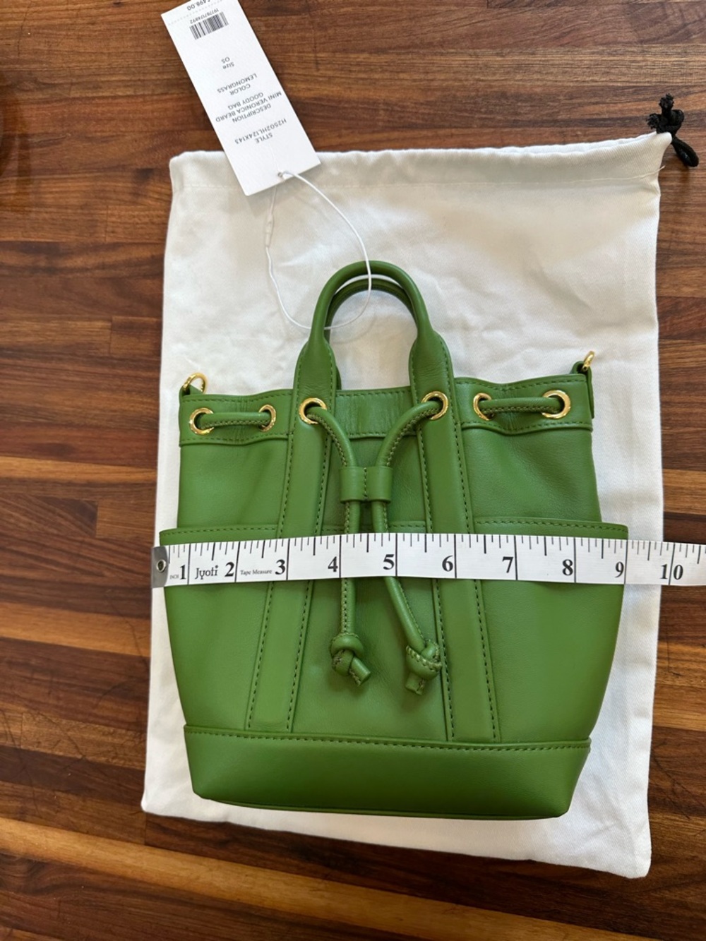 NWT - Veronica Beard - Mini Goody Bag - in Lemon Grass Green - Picture 7 of 15